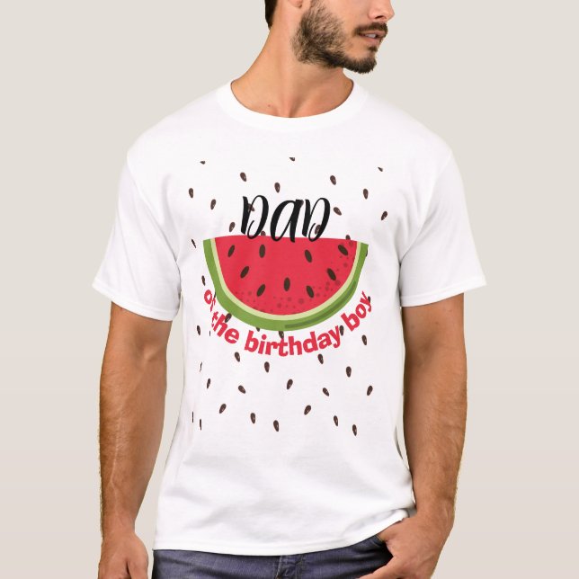 One in a Melon 1st Birthday Party T-Shirt (Vorderseite)