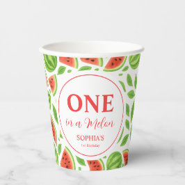 One In A Melon Erster Geburtstag Pappbecher