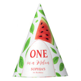One In A Melon Erster Geburtstag Partyhütchen