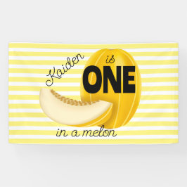 One in a Melon First 1st Birthday Party Banner