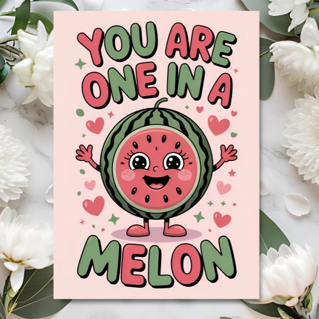One in a Melon – Fun Watermelon Birthday Card Karte (Von Creator hochgeladen)