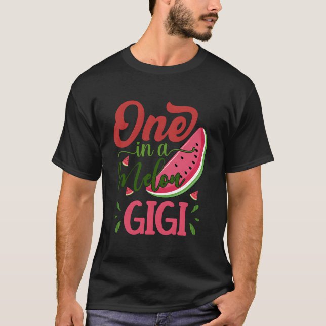 One In A Melon Gigi Watermelon Family Bday Py T-Shirt (Vorderseite)