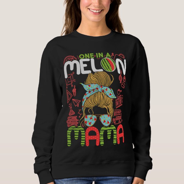 One In A Melon Mama  Watermelon Family Matching Ou Sweatshirt (Vorderseite)