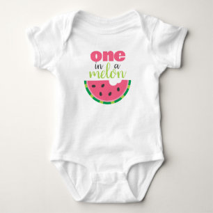 One in a Melon Wassermelonen-Mädchen zum 1. Geburt Baby Strampler