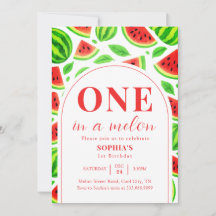 One In A Melon Watermelon 1st Birthday