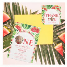 One in a Melon Watermelon Baby Foto 1. Geburtstag