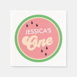 One in a Melone First Birthday Cocktail Napkins Serviette