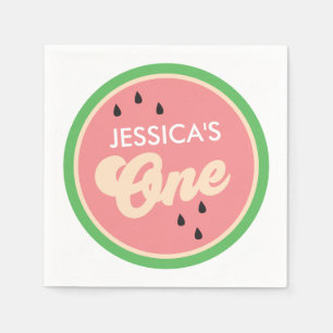 One in a Melone First Birthday Cocktail Napkins Serviette