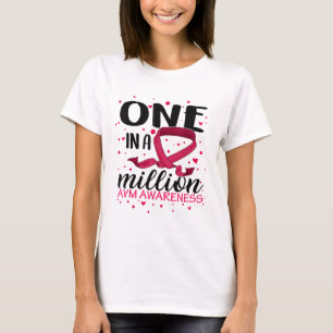 One In Million AVM Awareness Warrior Brain Injury T-Shirt