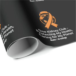 One Kidney Club Gesundheitsvertretung & Planetbewu Geschenkpapier