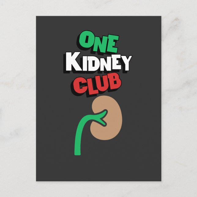 One Kidney Club Postkarte (Vorderseite)