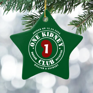 One Kidney Club Spender Empfänger Namen Datum Keramik Ornament