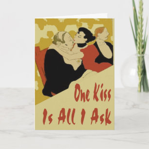 One Kiss Valentine Feiertagskarte