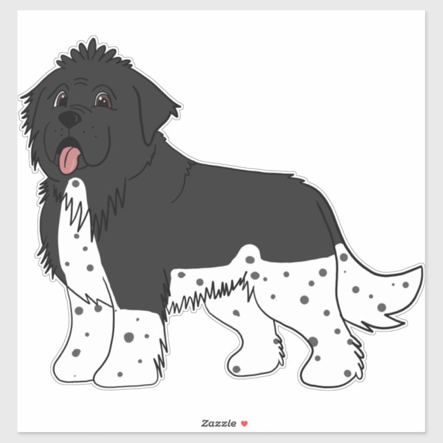 One Landseer 3 Newfundland Aufkleber (Blatt)