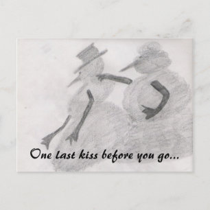 one last kiss postcard postkarte