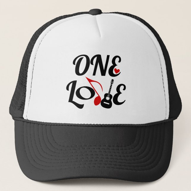 One Liebe Music Trucker Hat Truckerkappe (Vorderseite)