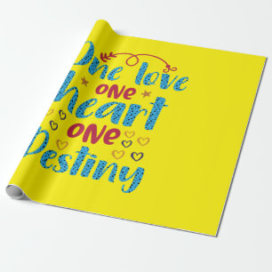 One Liebe One Heart One Destiny Geschenkpapier