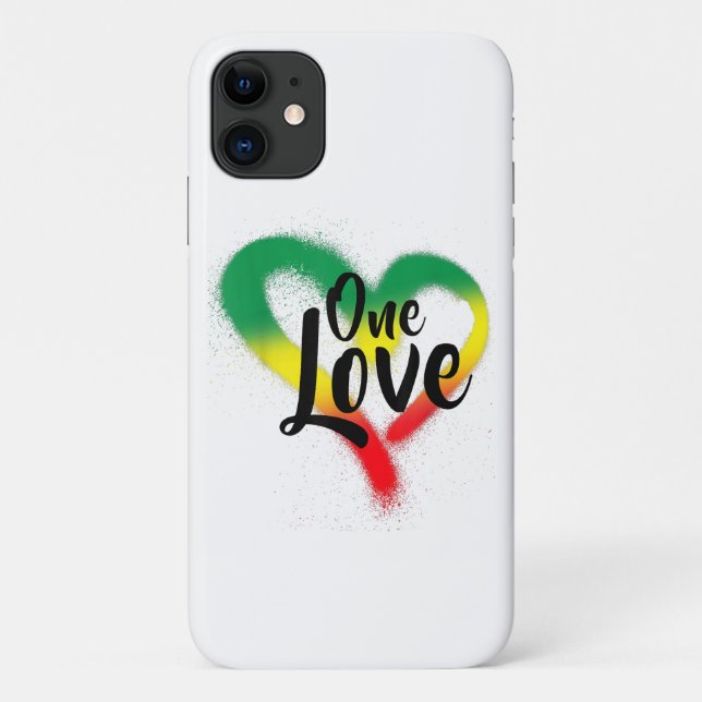 One Liebe One Heart Reggae Vibes Case-Mate iPhone Hülle (Rückseite)