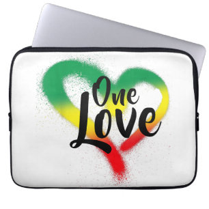 One Liebe One Heart Reggae Vibes Laptopschutzhülle