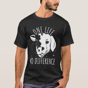 One Life No Differenzial Vegetarian Vegan Hunde Ei T-Shirt
