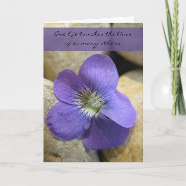 One Life Violet Sympathy Card Karte (Vorderseite)