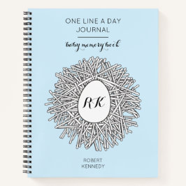 One Line a Day Journal Baby Boy Memory Book Notizbuch