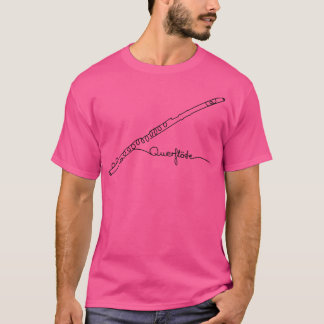 One-Line Musical Flute Blow Orchestra Flute T-Shirt