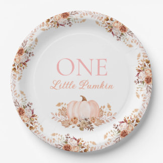 One little Pumpkin Paper Plate Pappteller