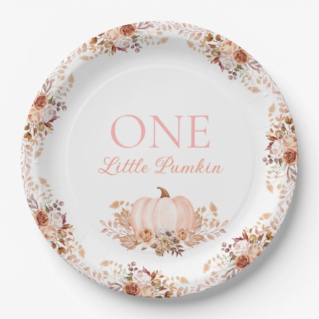 One little Pumpkin Paper Plate Pappteller (Vorderseite)