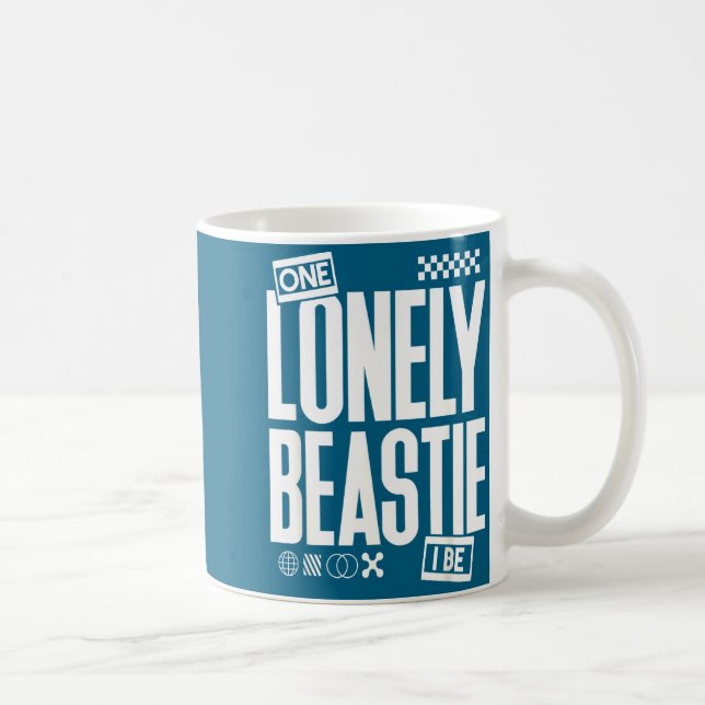 One Lonely Ie I Be Funny Quote Sarcastic Retro Hum Kaffeetasse (Rechts)