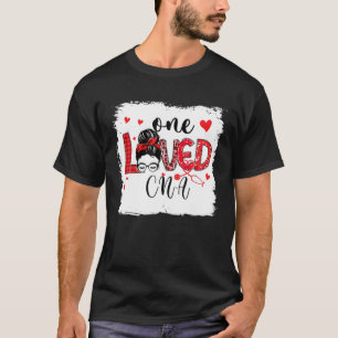 One Love CNA Nurse Life Messy Bun Valentinstag T-Shirt