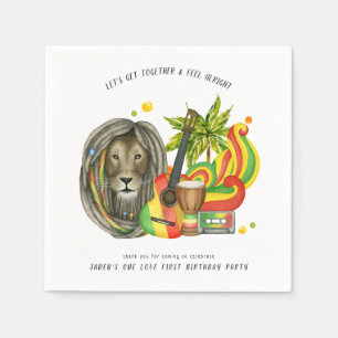 One Love Erste Geburtstagsfeier Serviette