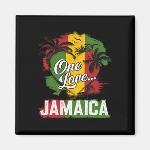 One Love Jamaika 2025 Hibiskusblüte Karibik Va Magnet
