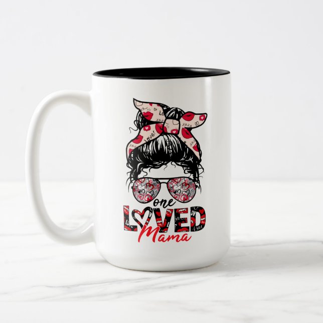 One Love Mama Zweifarbige Tasse (Links)