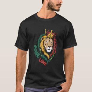 One Love Rasta Löwe jamaikanischer Stolz Reggae Af T-Shirt