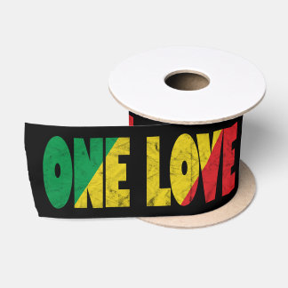One Love Rasta Reggae Hochzeitstorte Satinband