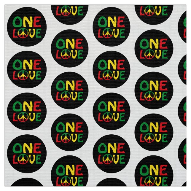 One Love, Reggae design Stoff (Muster)