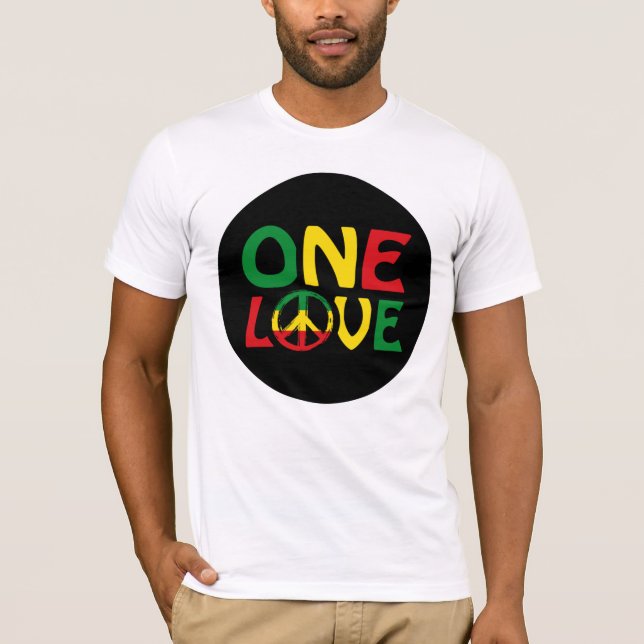One Love, Reggae design T-Shirt (Vorderseite)