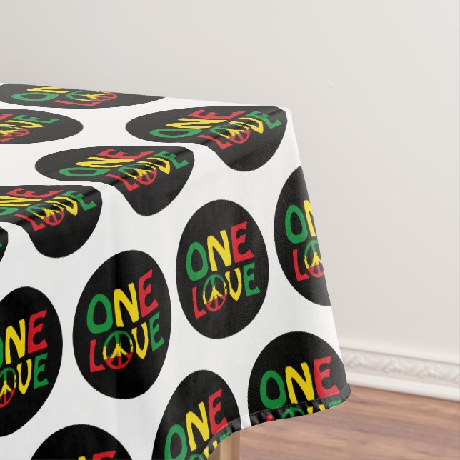 One Love, Reggae design Tischdecke (Beispiel)