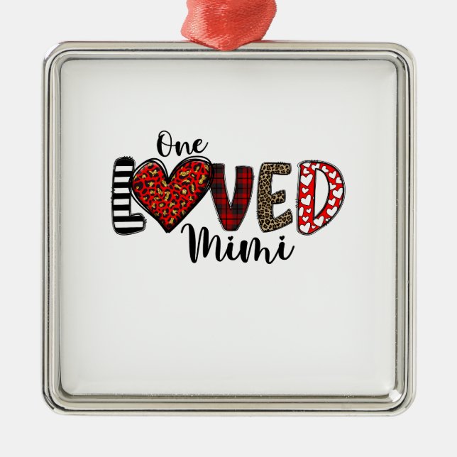 One Loved Mimi Ornament Aus Metall (Vorne)