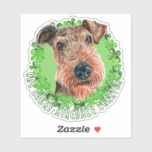 One Lucky Airedale Terrier Funny St Patrick Dog