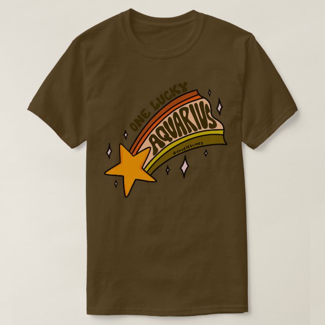 One Lucky Aquarius T-Shirt (Design vorne)