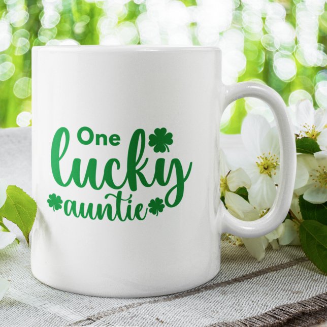 One Lucky Auntie Cute St Patrick Day Kaffeetasse (Von Creator hochgeladen)