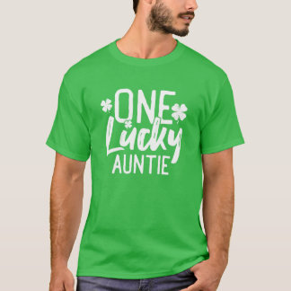 One Lucky Auntie St. Patrick's Day Matching Pajama T-Shirt