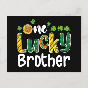 One Lucky Brother Matching Family St Patrick's Day Postkarte