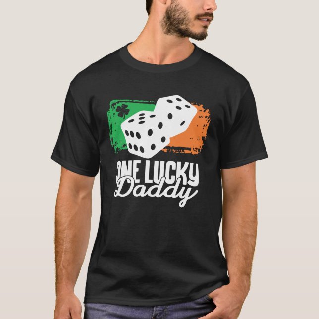 One Lucky Daddy Dice Game  Family Group Matching T-Shirt (Vorderseite)
