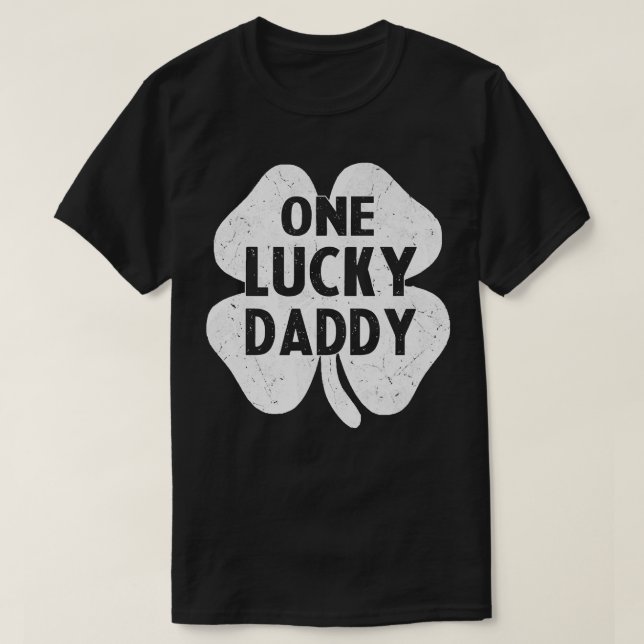 One Lucky Daddy St Patrick's Day Kleeblatt Vater G T-Shirt (Design vorne)