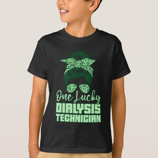 One Lucky Dialysis Technician Tech Nephrologie T-Shirt (Vorderseite)