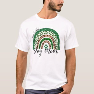 One Lucky Dog Mama St Patricks Day Rainbow Irish L T-Shirt