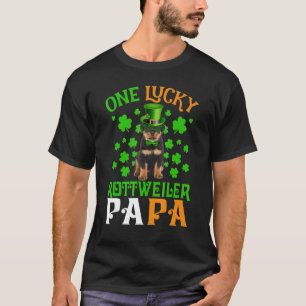 One Lucky Dog Papa Rottweiler Retriever Vater St P T-Shirt